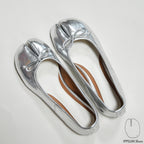 IPPEUM Silver Tabi Shoes Flats Size 35-44