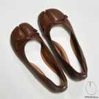 IPPEUM Brown Tabi Shoes Flats Size 35-44