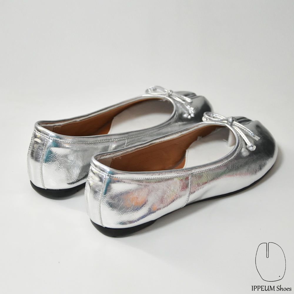 IPPEUM Silver Tabi Shoes Flats Size 35-44
