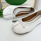 IPPEUM White Tabi Shoes Women Ballerinas Flats Mary Janes Size 35-44
