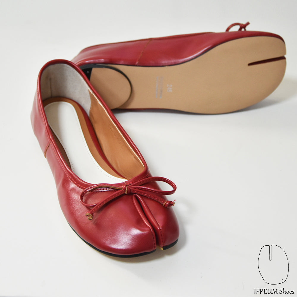 IPPEUM Red Tabi Shoes Flats Size 35-44