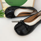 IPPEUM Black Tabi Shoes Women Ballerinas Flats Mary Janes Size 35-44