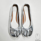IPPEUM Silver Tabi Shoes Flats Size 35-44