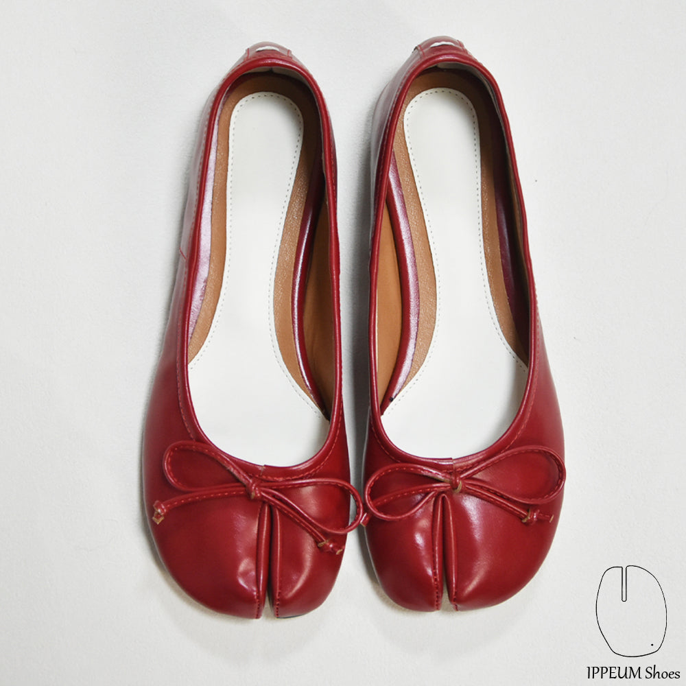 IPPEUM Red Tabi Shoes Flats Size 35-44