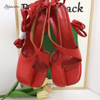 IPPEUM Cross Straps Heels Split Toe Sandals Shoes Wome Size 35-43