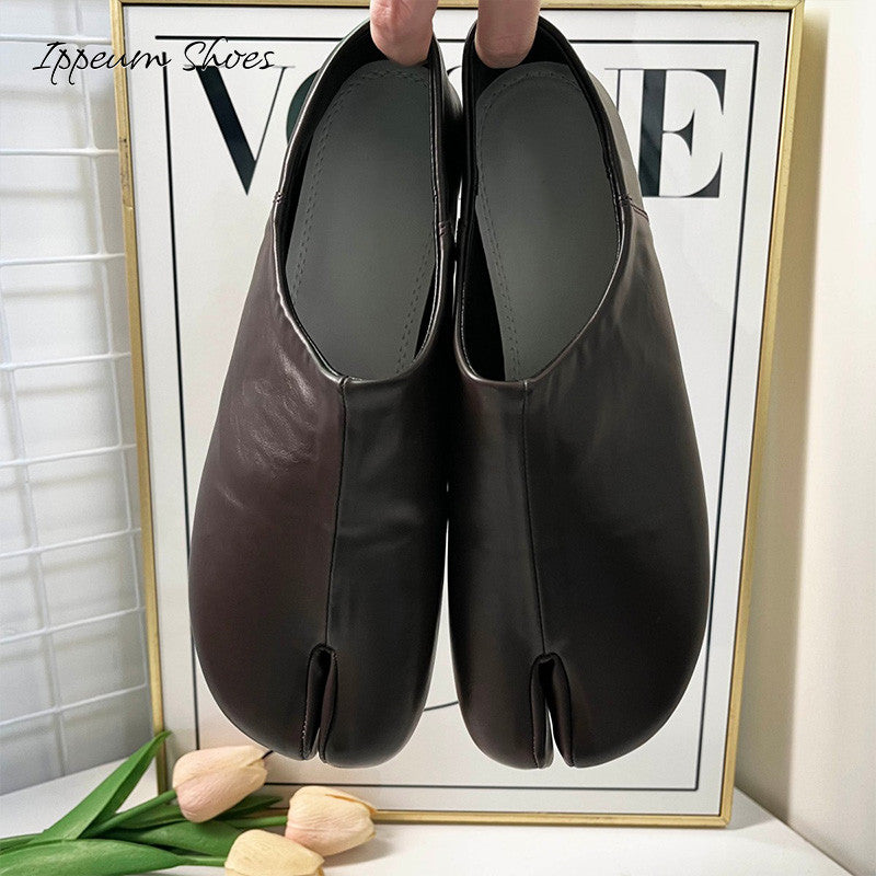 IPPEUM Tabi Flats Slip-on DarkBrown