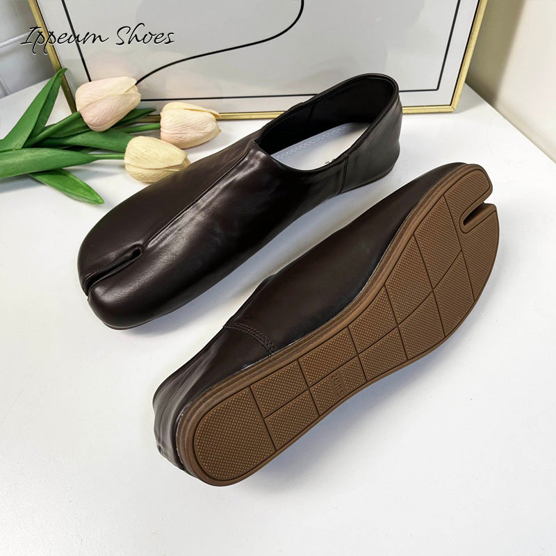 IPPEUM Tabi Flats Slip-on DarkBrown