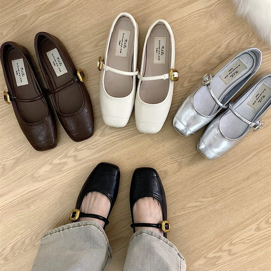 IPPEUM Square Toe Flat sandals Shoes for woman  Designer shoes Sandalias de mujer verano 2025